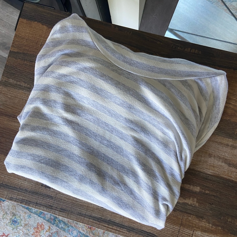 Striped Gray and White Sweater